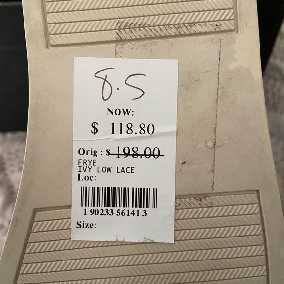 NWT Frye Ivy Low Lace Sneaker, Blush, Size 8.5 - Picture 5 of 6